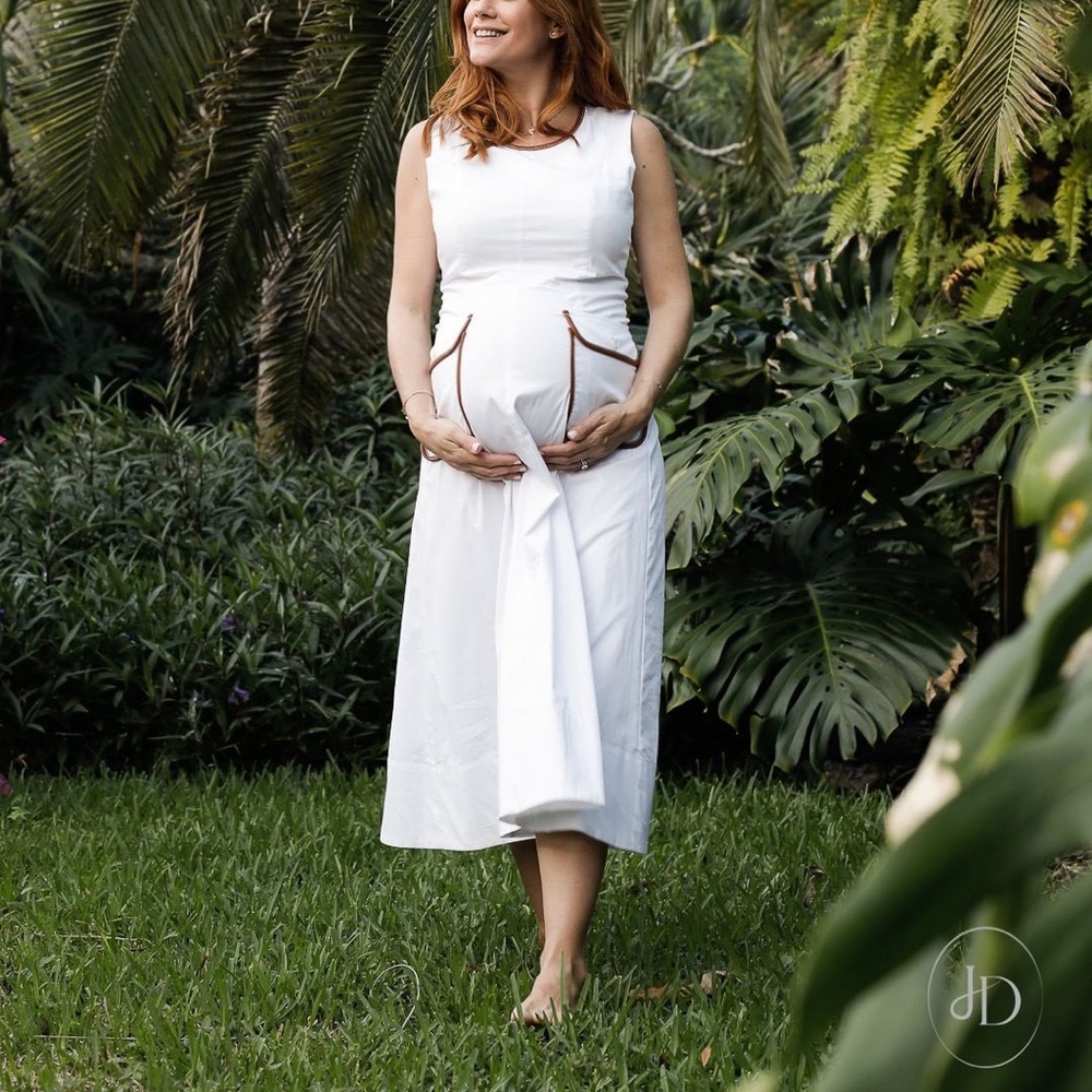 Bait Faux Leather-Trim Pocket Dress